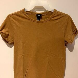 H&M Mustard Crew Neck T-Shirt
